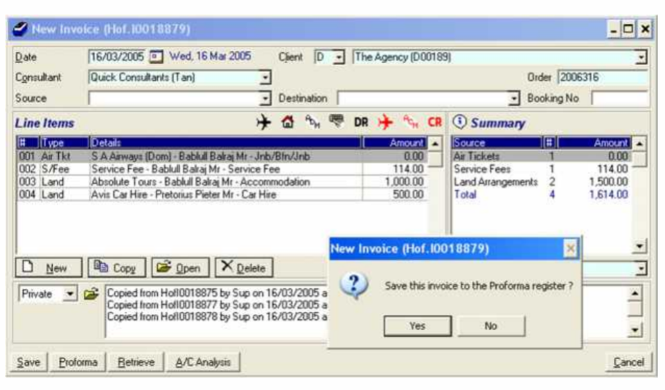 screenshot of QuickTrav Core